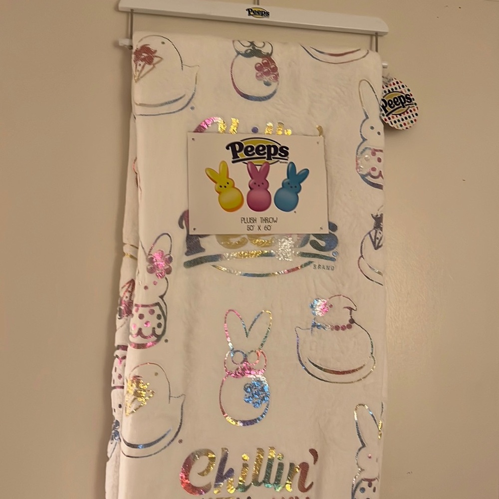 Authentic Easter Peeps iridescent sparkly blanket throw!! 🐣 🐰